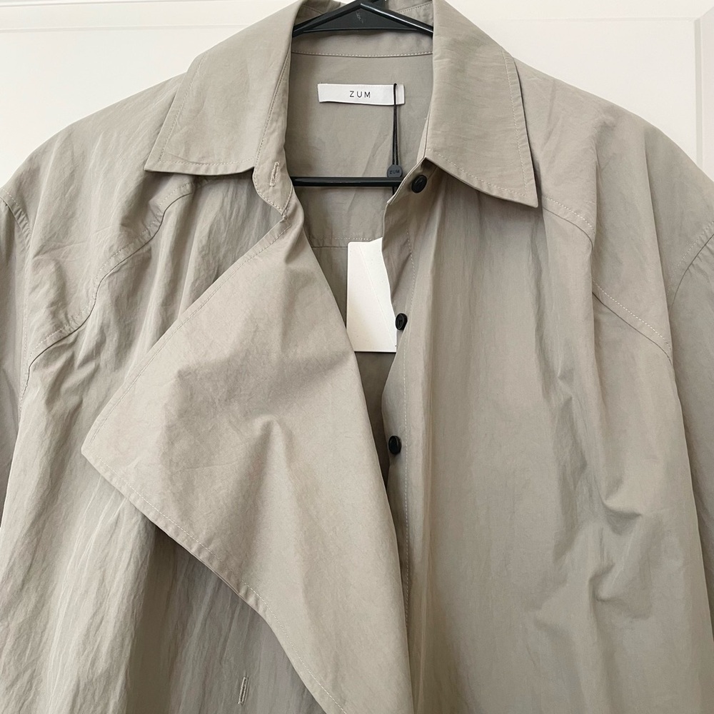 ZUM oversized Lightweight Neutral Trench Coat S - Picture 5 of 10